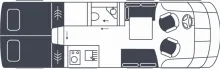 Grundriss Tag Niesmann + Bischoff Arto 78 GÜMA Springdeal bis 31.05.2026