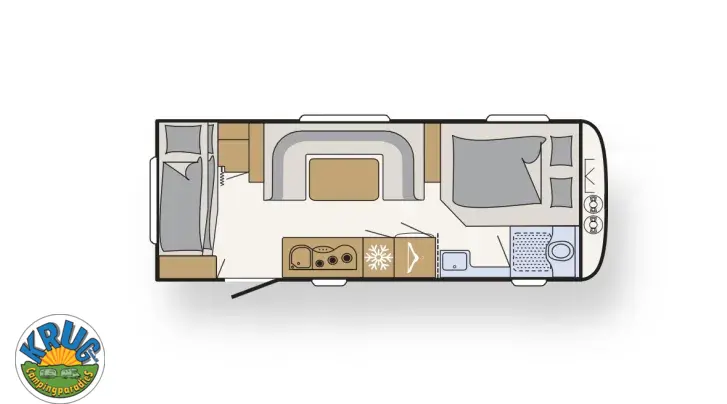 Grundriss Tag Dethleffs Summer Edition 560 FMK Auslieferung Juni 2026