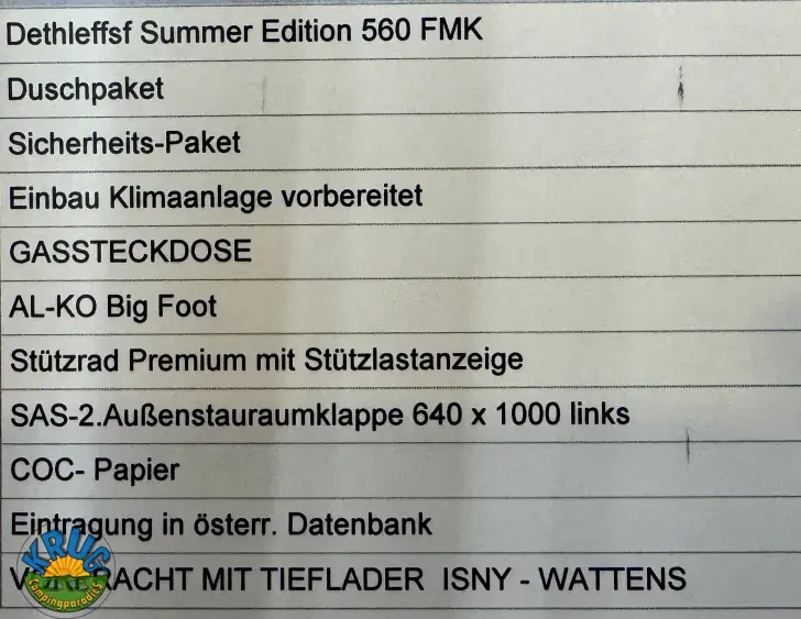 Fahrzeugbild Dethleffs Summer Edition 560 FMK Auslieferung Juni 2026 #3