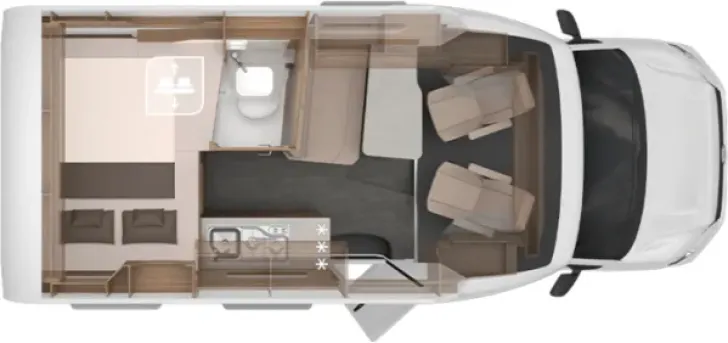 Grundriss Tag Knaus Tourer VAN 500 MQ Vansation Neuwertig
