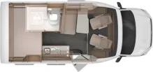 Grundriss Nacht Knaus Tourer VAN 500 MQ Vansation Neuwertig