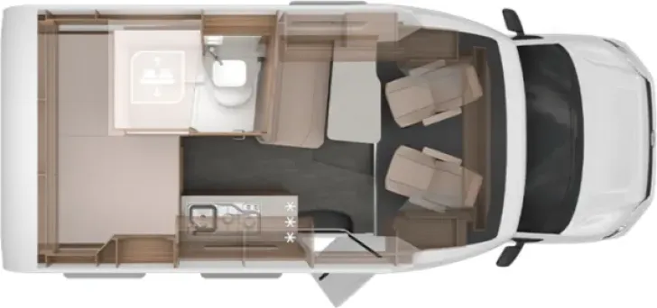 Grundriss Nacht Knaus Tourer VAN 500 MQ Vansation Neuwertig