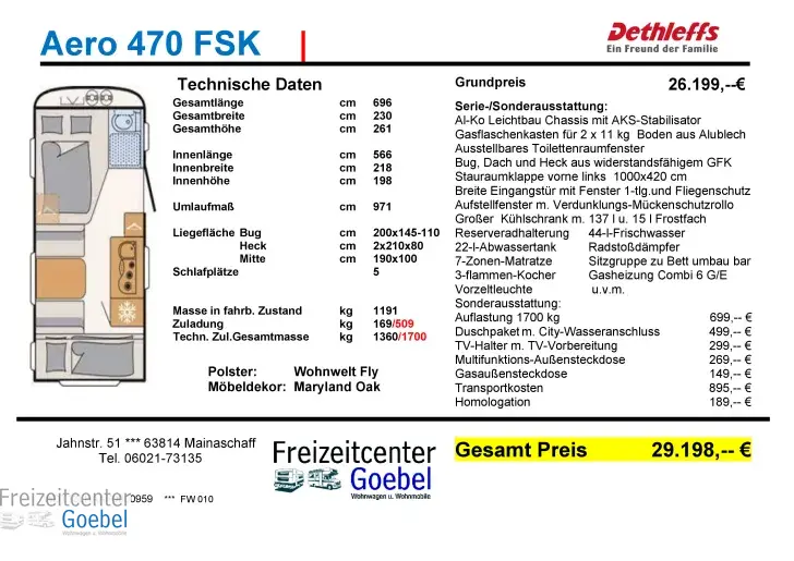 Fahrzeugbild Dethleffs Aero 470 FSK #16