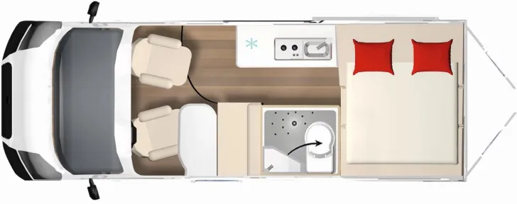 Grundriss Tag Bürstner B66 C 600 Leder|Kamera|Markise