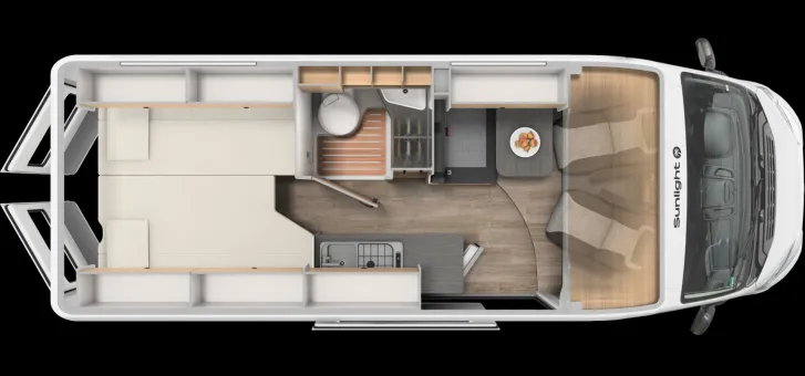 Grundriss Tag Sunlight Camper Van Cliff640 Sofort verfügbar