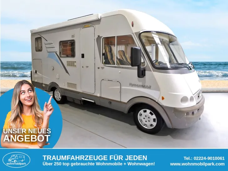 Fahrzeugbild Hymer B 504/Festbett+Hubbett/Klima/Solar/DPF-Grün #2