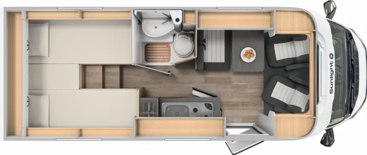 Grundriss Tag Sunlight Adventure V 66 Safetypaket+ACC, Navi+Kamera