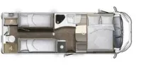 Grundriss Tag Eura Mobil Integra Line 730 EF 160PS/Autom/Backofen/SAT/TV/Fahrradträger