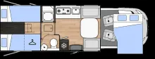Grundriss Tag Benimar Mileo - Teilintegriert M268
