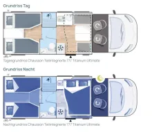 Grundriss Nacht Chausson Titanium Ultimate Ultimate 777 Ford Au