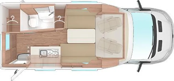 Grundriss Tag Weinsberg X-Cursion Van EDITION PEPPER 500 LT