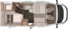 Grundriss Tag Knaus L!VE WAVE PLATINUM SELECTION 650 MF Hubbett