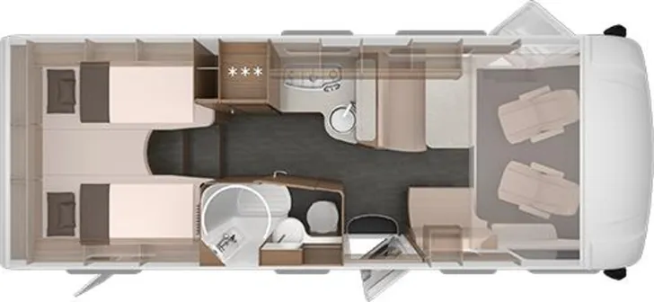 Grundriss Tag Knaus L!VE I 700 MEG Solaranlage
