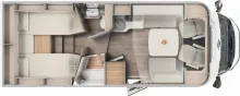 Grundriss Tag Carado T 457 4,4tn,Digital+Safety Paket, Adapt.Tempomat
