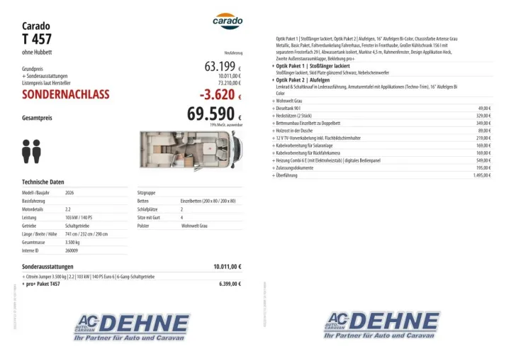 Fahrzeugbild Carado T 457 ohne Hubbett #7
