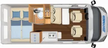 Grundriss Tag Hymer Free Campus 600 180PS, Solar, AHK, Navi, Automat