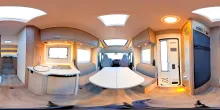 360° Innenansicht Carado T 457 Pro+ TV-Paket, Solar, LTE, 3. Bett