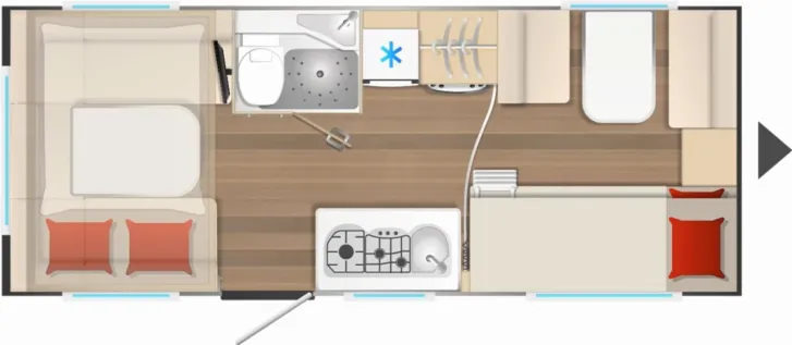 Grundriss Tag Bürstner B66 510 TK Plus