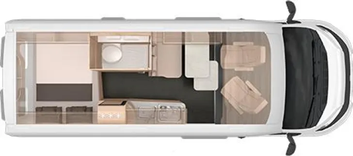 Grundriss Tag Knaus BoxStar 60 YEARS 600 STREET aus Vermietflotte