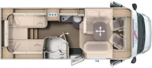 Grundriss Tag Carthago c1-tourer T 148 KB-LE H comfort 4.2 t Modell 2026 / Distronic / Markise