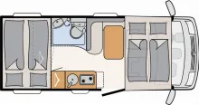 Grundriss Tag Dethleffs Globebus Active I 1 *ACTIVE*AUTOMATIK*DUOCONTROL*