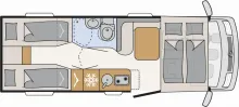 Grundriss Tag Dethleffs Globebus Active I 6 180PS*ACTIVE*AUTOMATIK*DUOCONTROL*