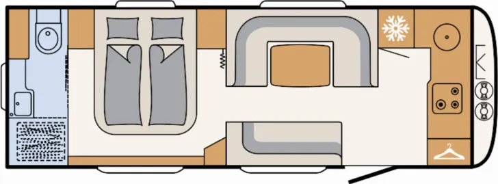 Grundriss Tag Dethleffs Beduin Scandinavia 690 BQT // 12.579  reduziert