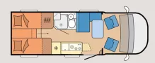 Grundriss Tag Hobby Ontour C 680 GE Modell 2026 / Adaptiver Tempomat