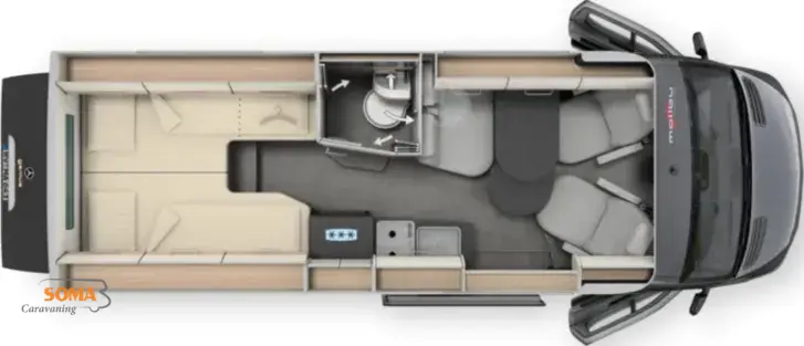 Grundriss Tag Malibu Genius 641 LE Mercedes