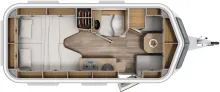Grundriss Tag Hymer Eriba Eriba Touring 642 -10.379 mit Schlafdach