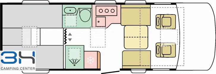 Grundriss Tag Adria Sonic Supreme 700 DL