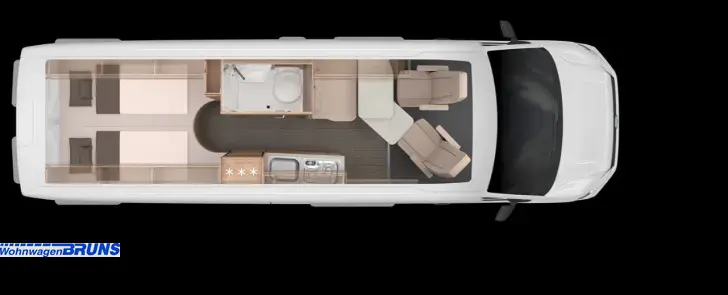 Grundriss Tag Knaus BoxDrive 680 ME Assistenzsysteme