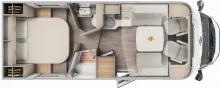 Grundriss Tag Carado T 459 Solar 100 W, LED-Scheinwerfer, TV & SAT