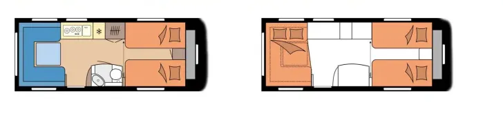 Grundriss Tag Hobby Excellent 540 UL gut ausgestattet