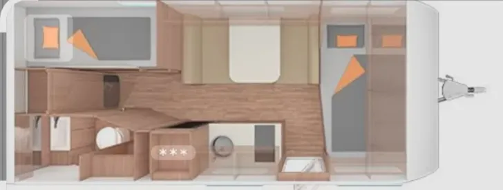 Grundriss Tag Weinsberg CaraOne 500 QDK sehr gut gepflegt, w