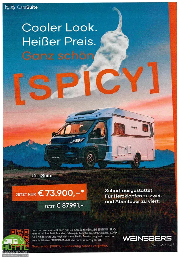 Fahrzeugbild Weinsberg CaraSuite 650 MEG EDITION [SPICY] Sofort Verfügbar! #1