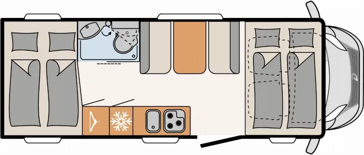 Grundriss Tag Dethleffs Trend A 6977