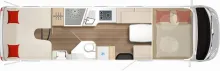 Grundriss Tag Bürstner Elegance I 910 G Gut gepflegt