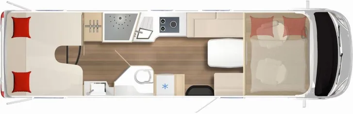 Grundriss Tag Bürstner Elegance I 910 G Gut gepflegt
