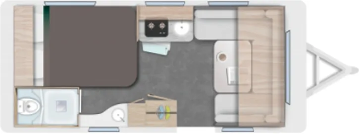Grundriss Tag Caravelair Sport Line 455 Arctic/Zubehör/Smart/Shower