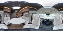360° Innenansicht Dethleffs Trend Active T 7057 EBL niedrige Einzelbetten