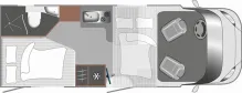 Grundriss Tag LMC Tracer 680 DL Citroen - MODELL 2026 !!!