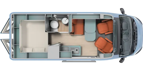 Tagesgrundriss Laika Kosmo Supremo Azzurro Capri