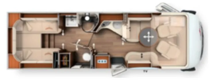 Grundriss Tag Carthago chic e-line I 61 XL LE *MB 170 PS*Automatik*5,5 to.