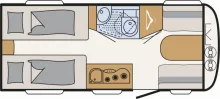 Grundriss Tag Dethleffs c-joy 460 LE ähnlich Active