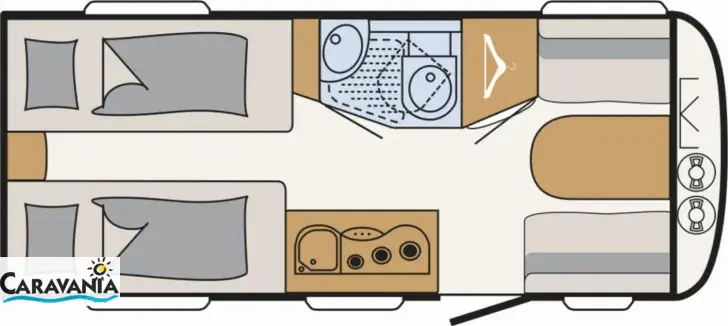 Grundriss Tag Dethleffs c-joy 460 LE ähnlich Active