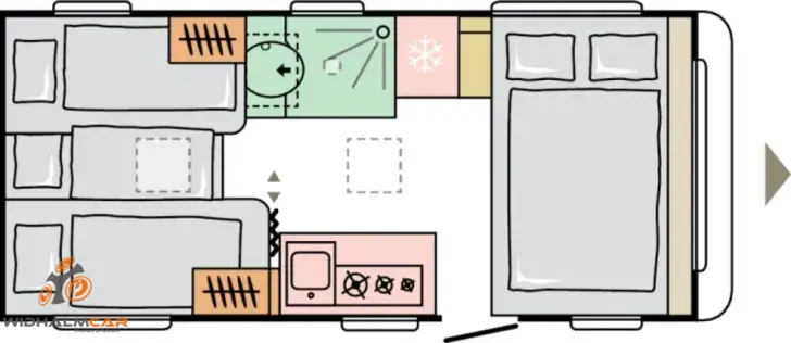 Grundriss Nacht Adria Altea 502 UL 60 Years - De Luxe