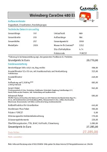 Fahrzeugbild Weinsberg CaraOne 480 EU *2026* Top ausgestattet Bugfenst #10