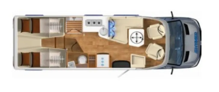 Grundriss Tag Hymer B-Klasse ML T 780 BlackLine