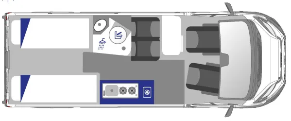Tagesgrundriss Westfalia Columbus 600 E